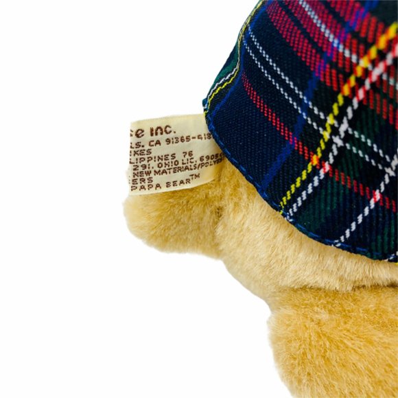 Vintage Raikes Papa Bear Wooden Face Plush Applause Moveable Arms and Legs - Picture 7 of 8